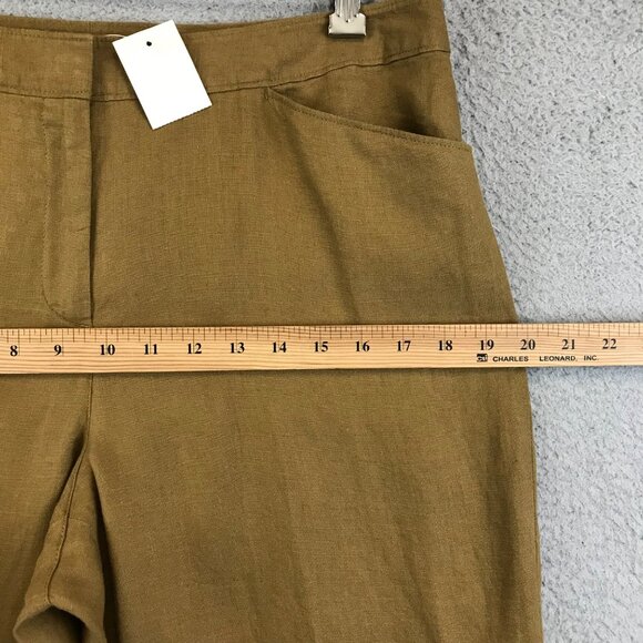 New J Jill Sandalwood Wide Leg Genuine Fit Linen Pants size 12 - Picture 8 of 12